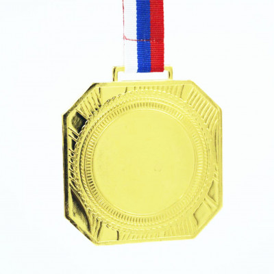 Медаль ID MD19/G (D-80мм. D-25мм. S-3мм. лента 20мм.)