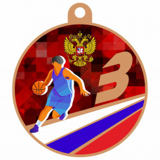 Медаль IDEA UV17-70/B баскетбол (D-70мм. S-2мм.)