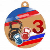 Медаль UVN017-55 B гиревой спорт (D-55см, S-2 мм) Медаль UVN017-55 B гиревой спорт (D-55см, S-2 мм)
