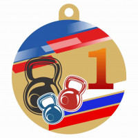 Медаль UVN017-55 G гиревой спорт (D-55см, S-2 мм) Медаль UVN017-55 G гиревой спорт (D-55см, S-2 мм)