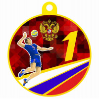 Медаль UVN032-55 G волейбол (D-55см, S-2 мм) Медаль UVN032-55 G волейбол (D-55см, S-2 мм)