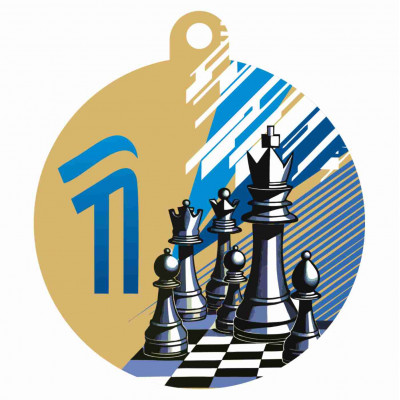 Медаль UVN041-55 G шахматы (D-55см, S-2 мм)