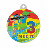 Медаль из акрила стрельба 3 место (D-60мм, s-5 мм)