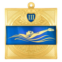 Медаль MZP 301-65/GBU на спине 3 место (65х65мм. s-2.5мм)