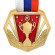 Медаль MZP 369-60/GRD с лентой (D-60 мм. s-2 мм) латунь