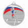 Медаль MZP 593-55/S бег жен (D-55мм. s-2 мм) сталь